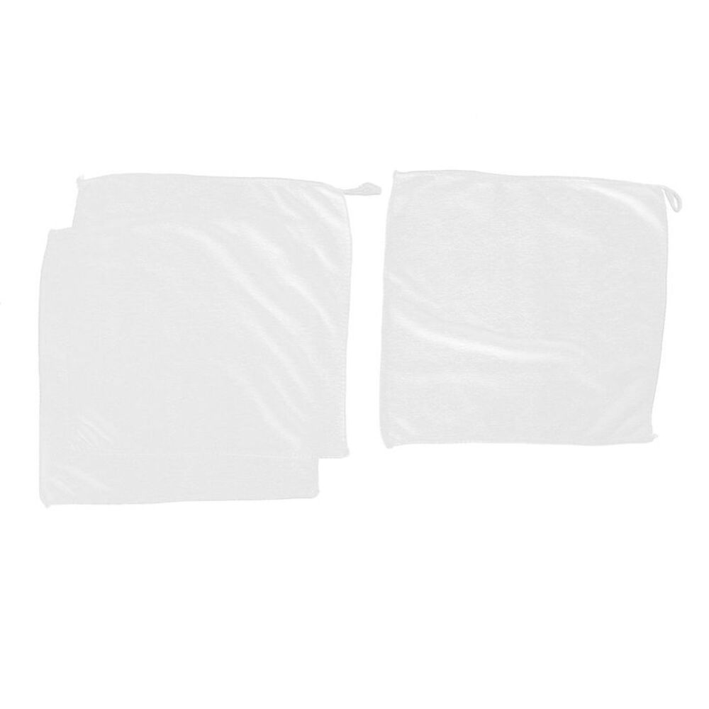 Microfiber Water Absorbent Drying Towel Washcloth 30cm x 30cm 3pcs White